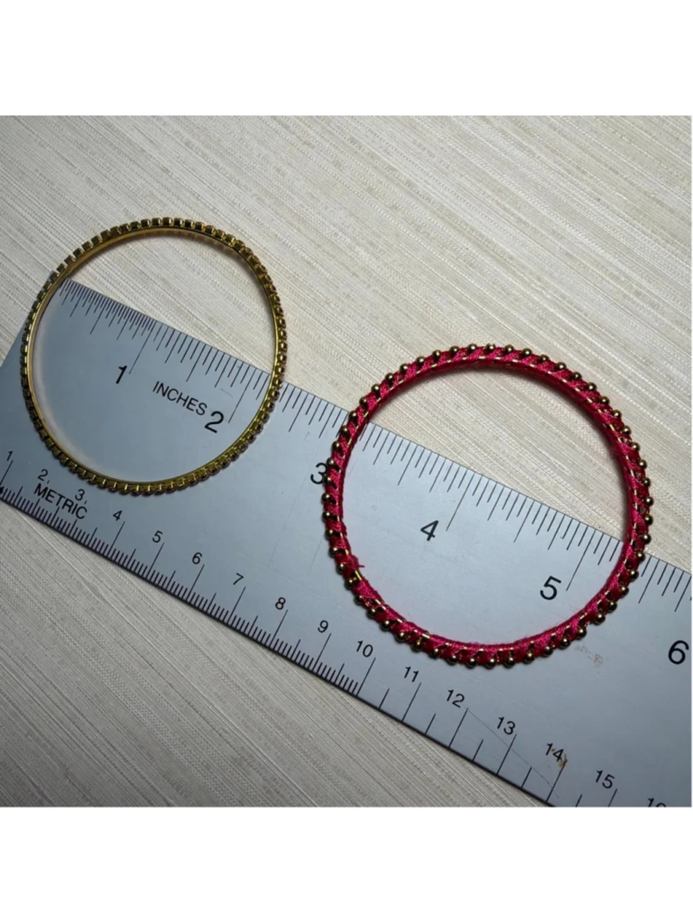 Pink and gold children's bangles set